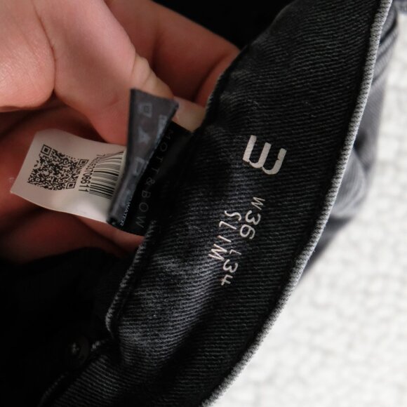 Mott & Bow Jeans Mens 36X34 Gray Slim Stretch Mid Rise Modern Charcoal - Picture 9 of 12